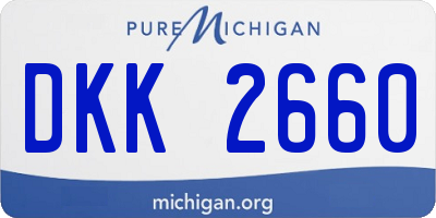 MI license plate DKK2660