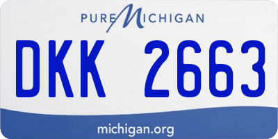 MI license plate DKK2663