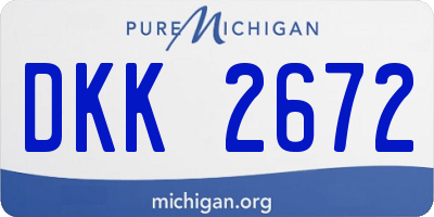 MI license plate DKK2672