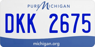 MI license plate DKK2675