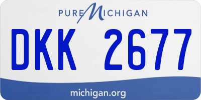 MI license plate DKK2677