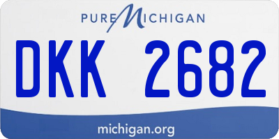 MI license plate DKK2682