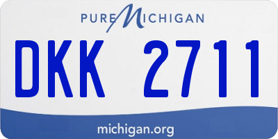 MI license plate DKK2711