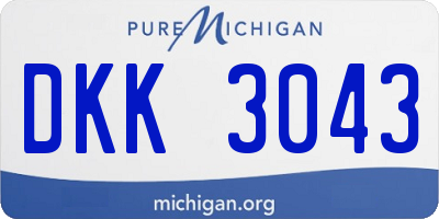MI license plate DKK3043