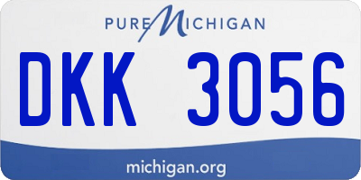 MI license plate DKK3056