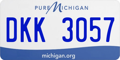 MI license plate DKK3057