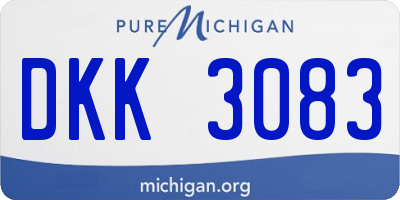 MI license plate DKK3083