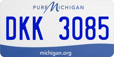 MI license plate DKK3085