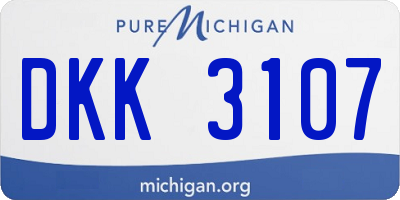 MI license plate DKK3107