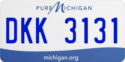 MI license plate DKK3131