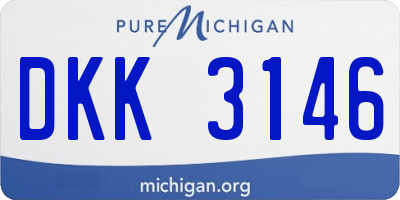 MI license plate DKK3146