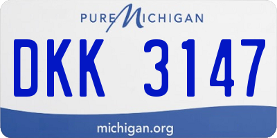 MI license plate DKK3147