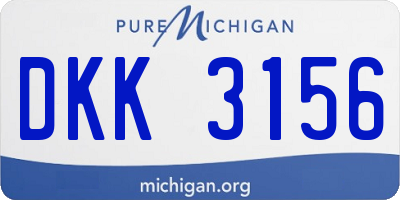 MI license plate DKK3156