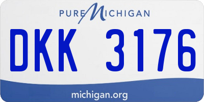 MI license plate DKK3176