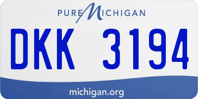 MI license plate DKK3194