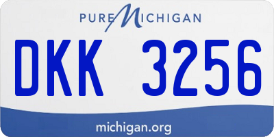 MI license plate DKK3256