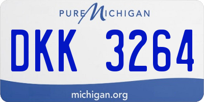 MI license plate DKK3264