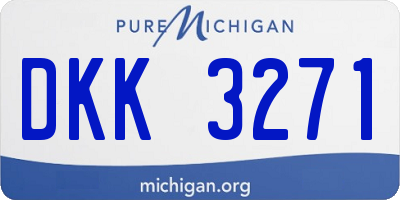 MI license plate DKK3271
