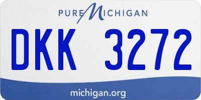 MI license plate DKK3272