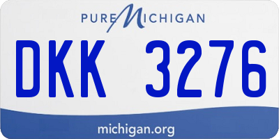 MI license plate DKK3276