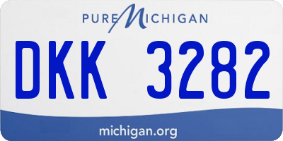 MI license plate DKK3282