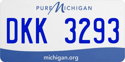 MI license plate DKK3293