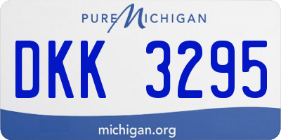 MI license plate DKK3295