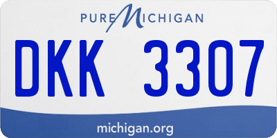 MI license plate DKK3307