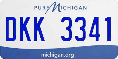 MI license plate DKK3341