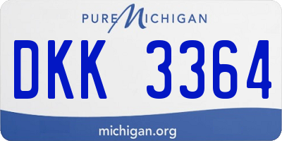 MI license plate DKK3364