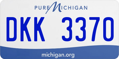 MI license plate DKK3370