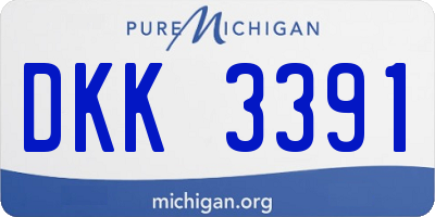 MI license plate DKK3391
