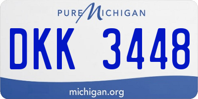 MI license plate DKK3448