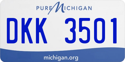 MI license plate DKK3501