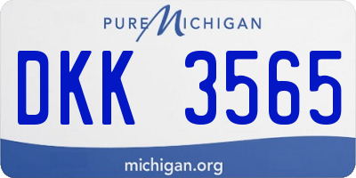 MI license plate DKK3565