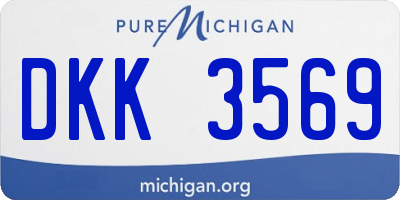 MI license plate DKK3569
