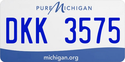 MI license plate DKK3575