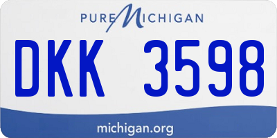 MI license plate DKK3598