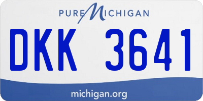 MI license plate DKK3641