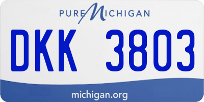 MI license plate DKK3803