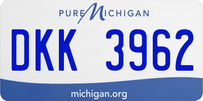 MI license plate DKK3962