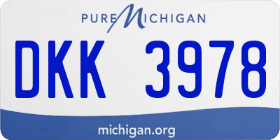 MI license plate DKK3978