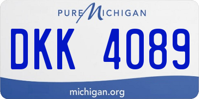 MI license plate DKK4089