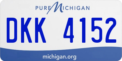 MI license plate DKK4152