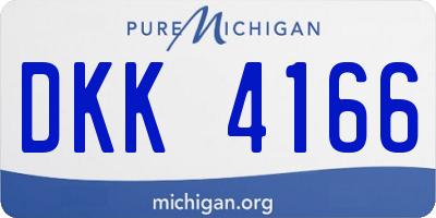 MI license plate DKK4166