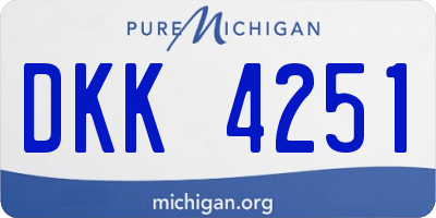 MI license plate DKK4251