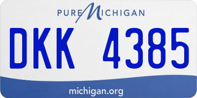 MI license plate DKK4385