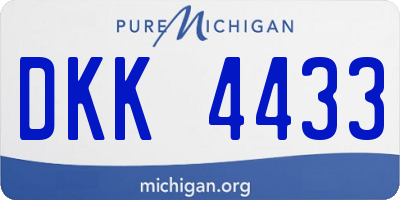 MI license plate DKK4433