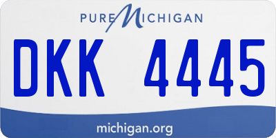 MI license plate DKK4445