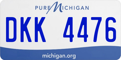 MI license plate DKK4476